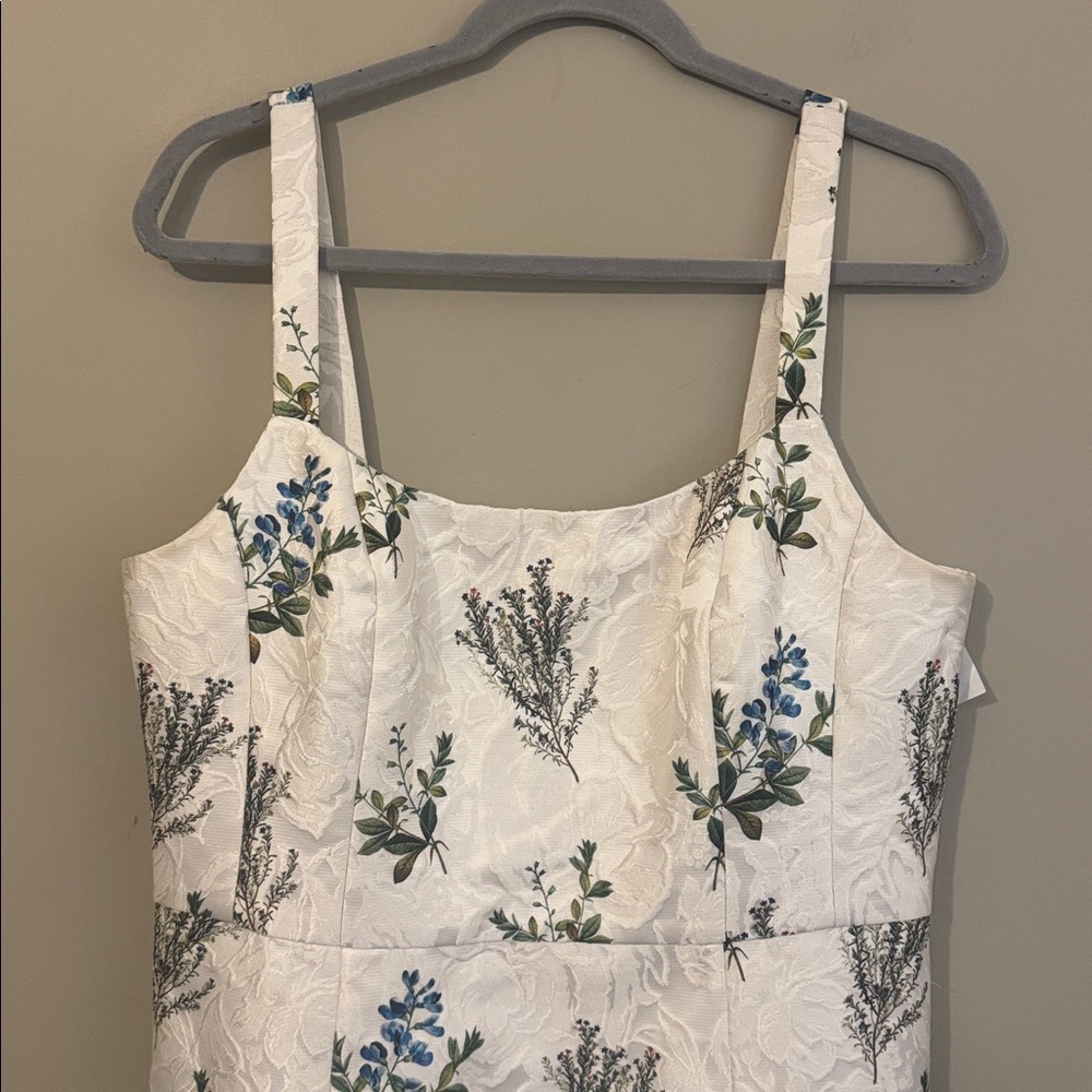 NWT- Sachin & Babi Kelsey Floral Jacquard Minidress, Pearl Panicle, size 12 - Picture 5 of 12